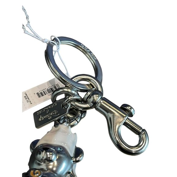 Coach X Disney Villains Silver URSULA Handbag Charm Key Fob Keychain CC346 $98 - Picture 5 of 6